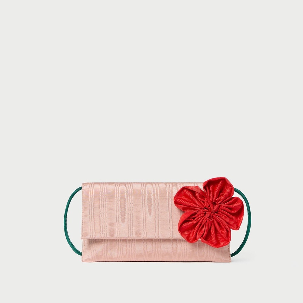 Loeffler Randall Pink Shoulder Bag with Red Flower